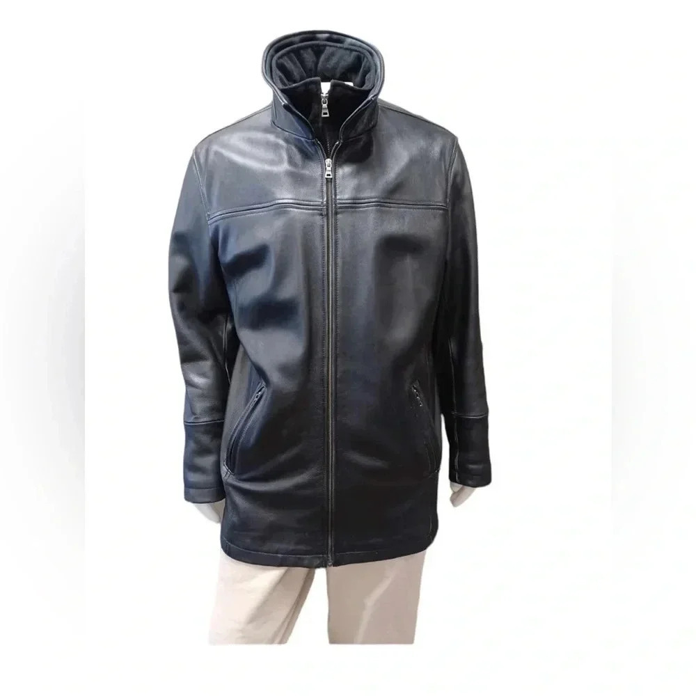 Danier Leather  Lined Black Jacket Size XL